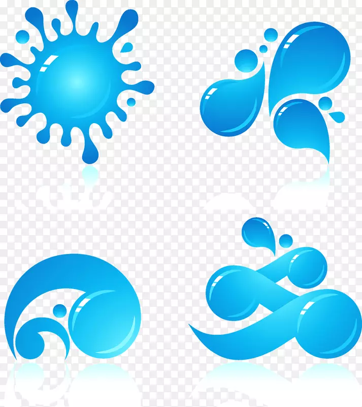 水滴图标-蓝色水滴