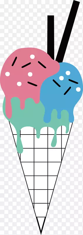 冰淇淋乳夹艺术.卡通冰淇淋载体