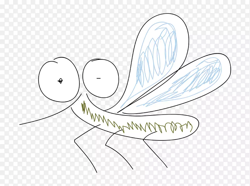 蝴蝶蚊虫插图.蚊虫材料的画