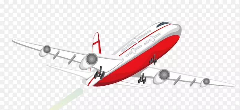 航空旅游班车服务-红色飞机