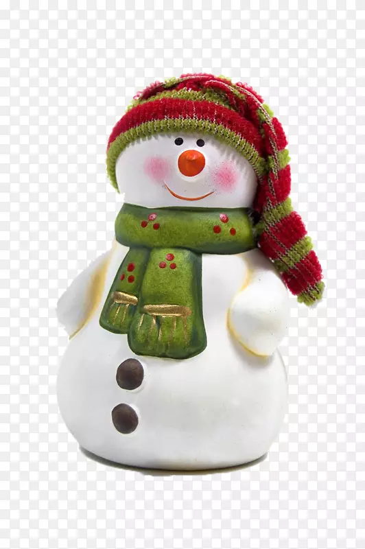 雪人圣诞剪贴画-创意帽子雪人