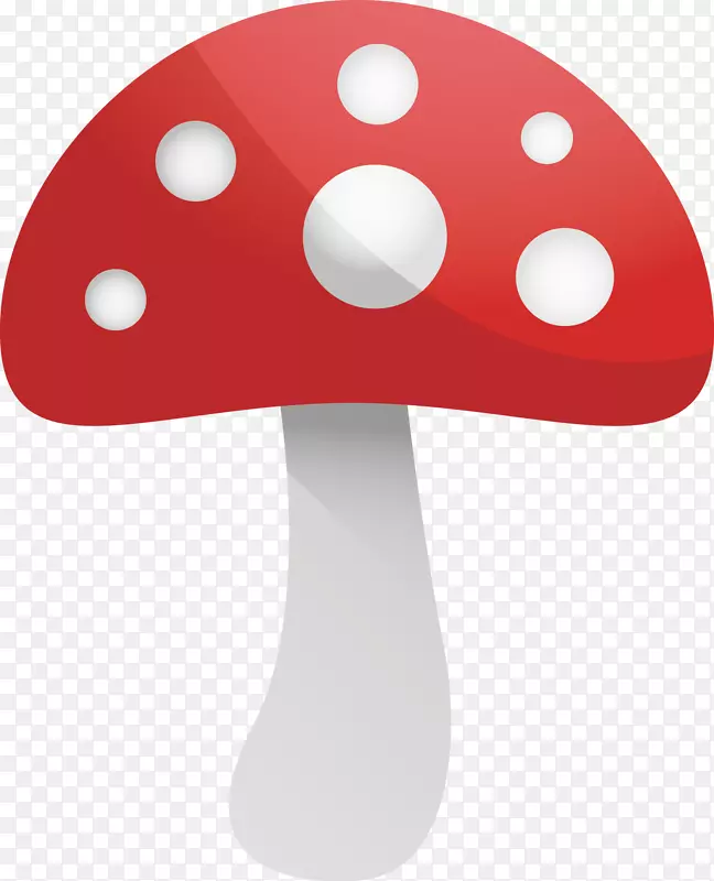 蘑菇-卡通可爱斑点蘑菇