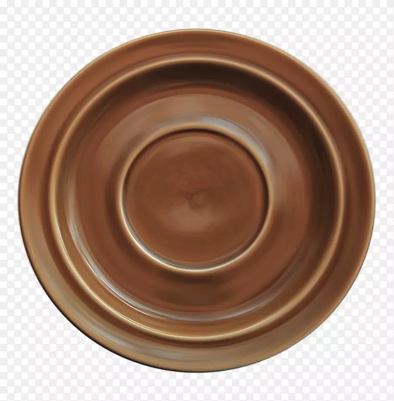 美食图标-创意棕色盘子