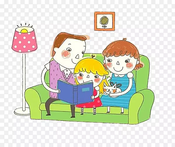 儿童管教家长家庭教育-家庭卡通图案