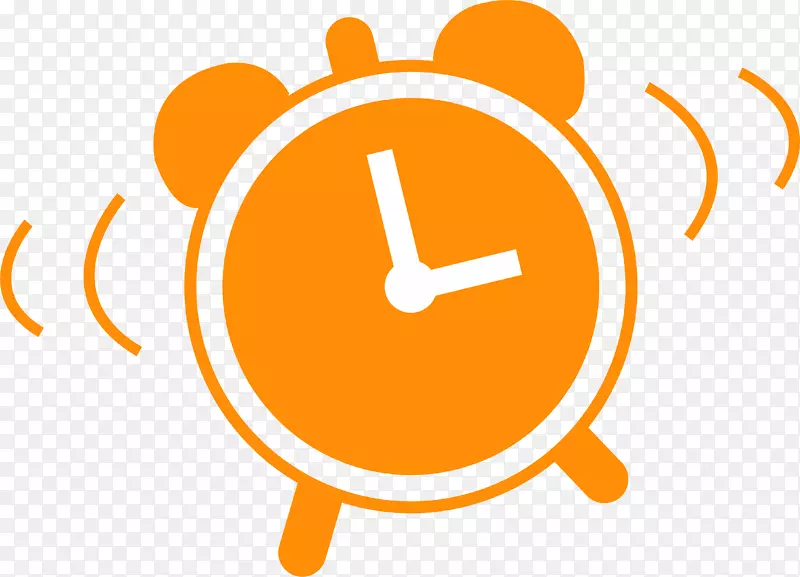 闹钟谷歌图片-橙色简单的闹钟装饰图案
