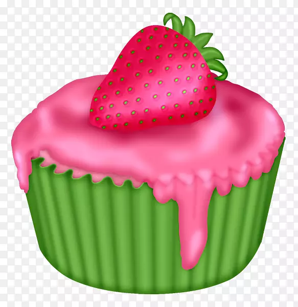 草莓奶油蛋糕纸杯蛋糕草莓蛋糕