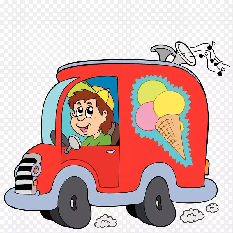 免费货车剪贴画卡通冰淇淋车