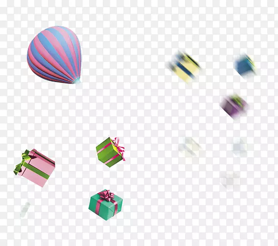纸制礼品-热气球-五颜六色的礼物