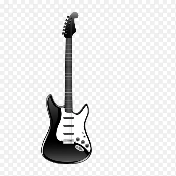 电吉他免费黑白剪贴画.乐器