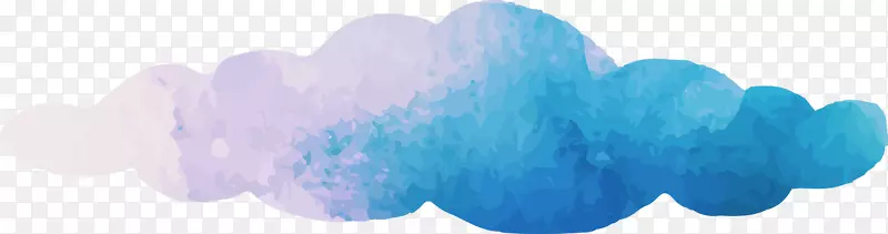 绿松石塑料字体-梦想水彩蓝色云