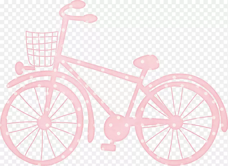 自行车车轮自行车车架道路自行车混合自行车图案-创造性粉红自行车