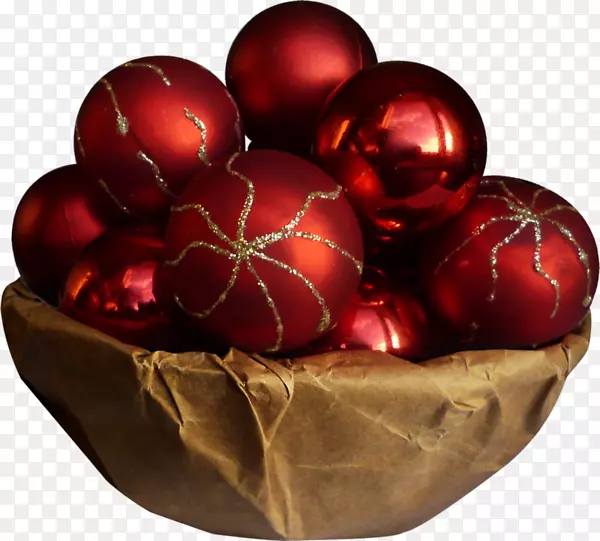 圣诞装饰品图标-一篮子球
