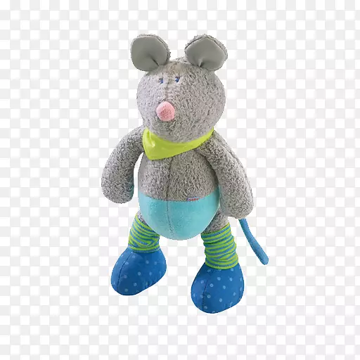 填充玩具娃娃图标-灰色，鼠标，毛绒，玩具