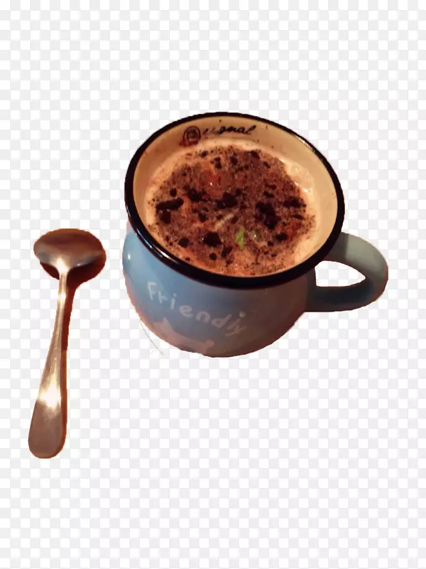 卡布奇诺速溶咖啡杯咖啡风味蓝瓷杯奶茶