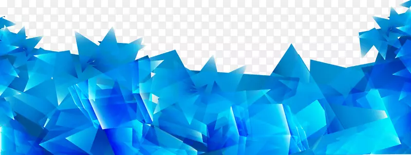 蓝色几何-抽象蓝色不规则棱镜背景