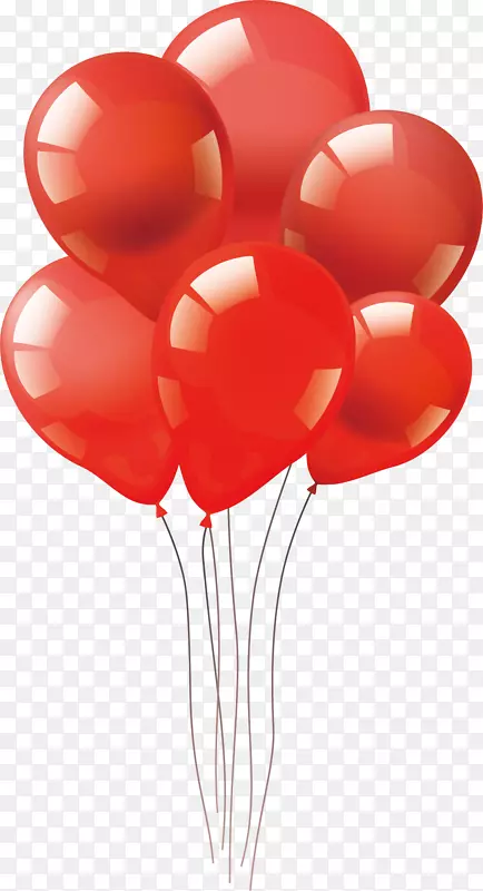 气球手绘红色气球