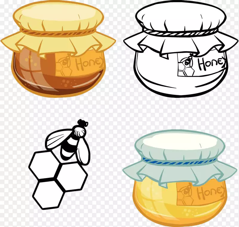 蜜枣食品-手绘蜂蜜罐