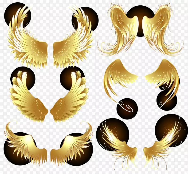 Adobe插画-金色翅膀