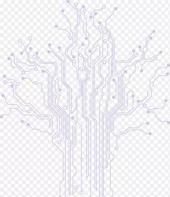 白色结构图案科技电路板树