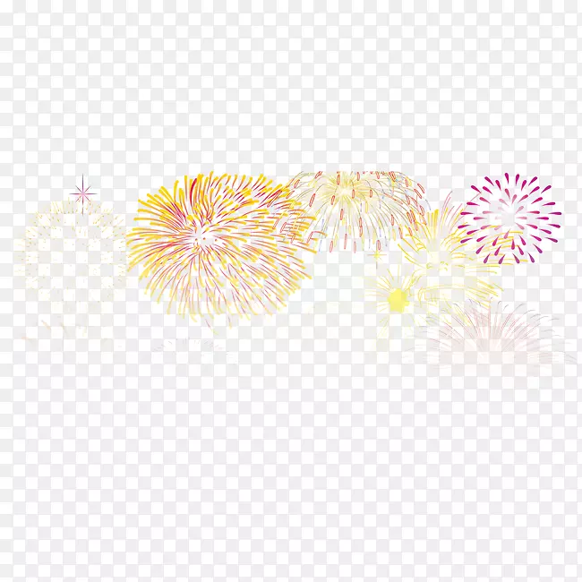 黄色花瓣图案-五颜六色的烟花