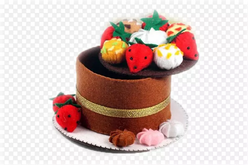 纸箱纺织非织造布蛋糕.织物草莓蛋糕