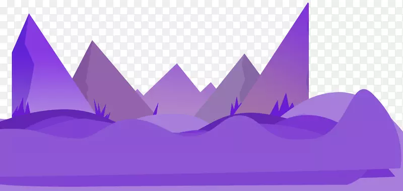 紫色山-紫色手绘山峰