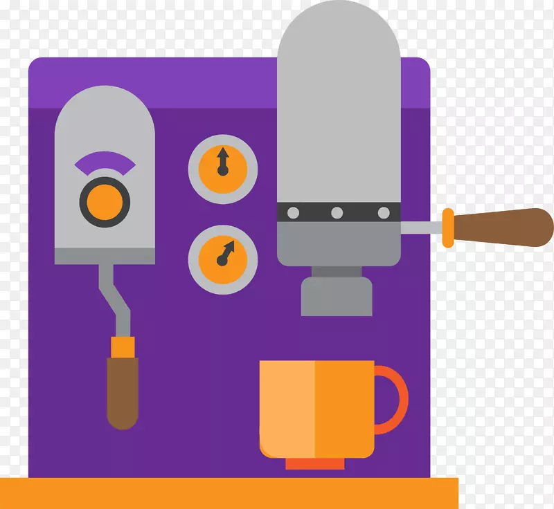 咖啡机紫色剪贴画紫色咖啡机