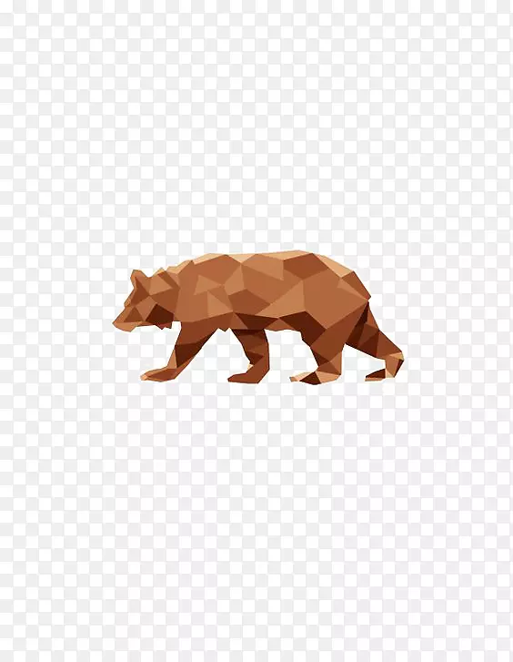 棕熊标志-渐变棕熊