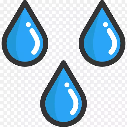 雨点图标-蓝色水滴