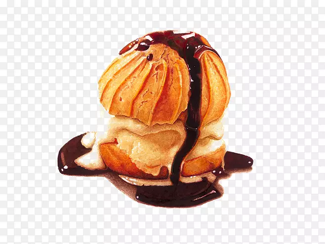 冰淇淋，普莱维多，塔特甜甜圈甜点-巧克力冰淇淋