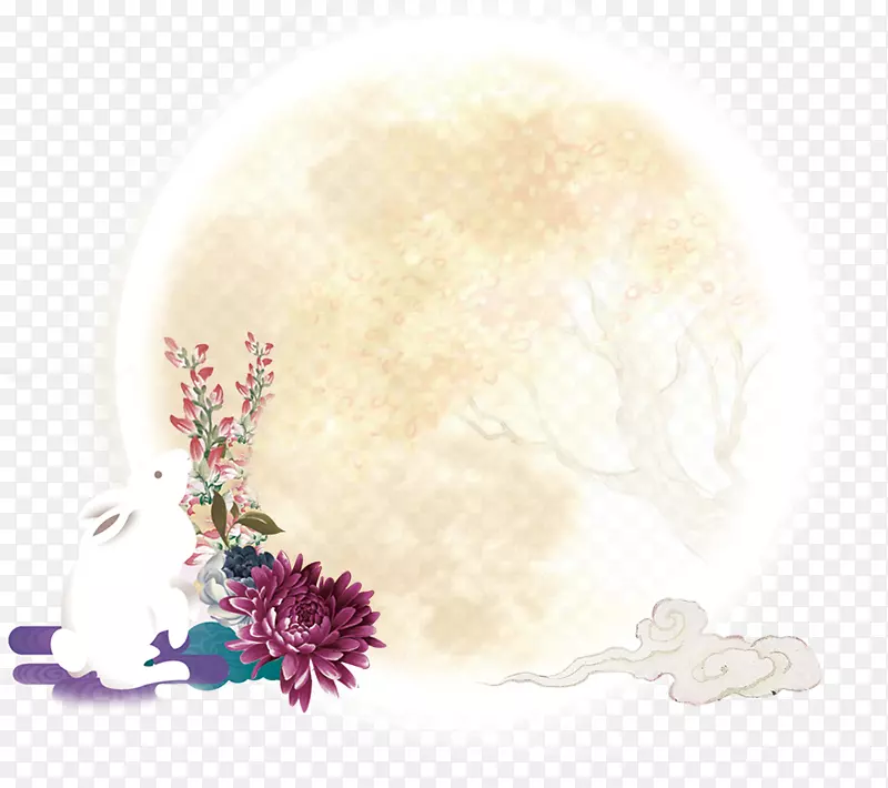 月饼月兔中秋节-月圆