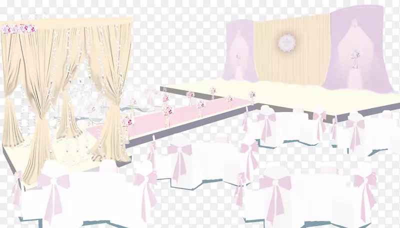室内设计服务纺织角-浪漫粉色婚纱
