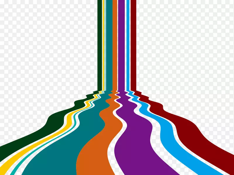 抽象艺术视角-彩色浇筑道路