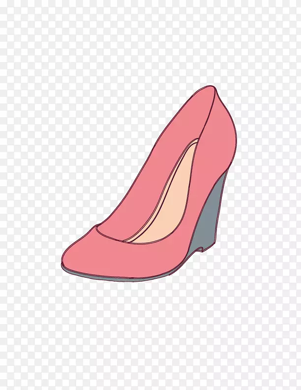 拖鞋高跟鞋-粉红色高跟鞋