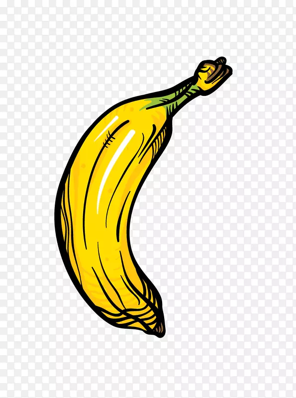 香蕉水果图标-手绘香蕉