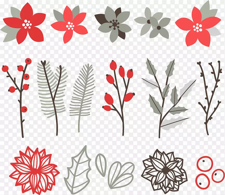 花卉设计花瓣-小清新冬季花卉装饰