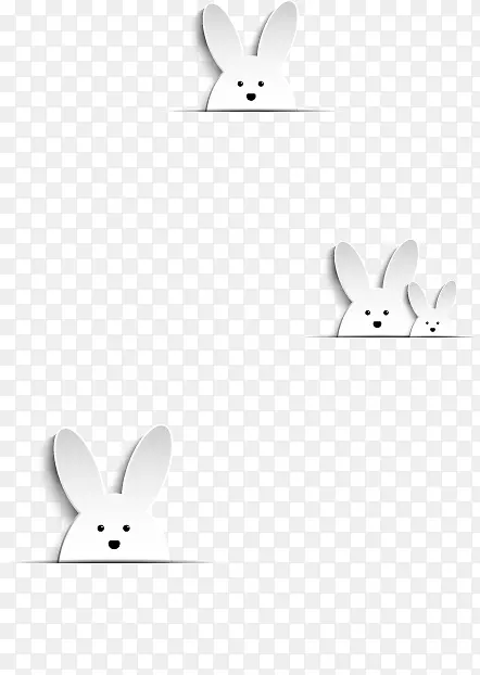 纸兔老鼠猫可爱的卡通兔子
