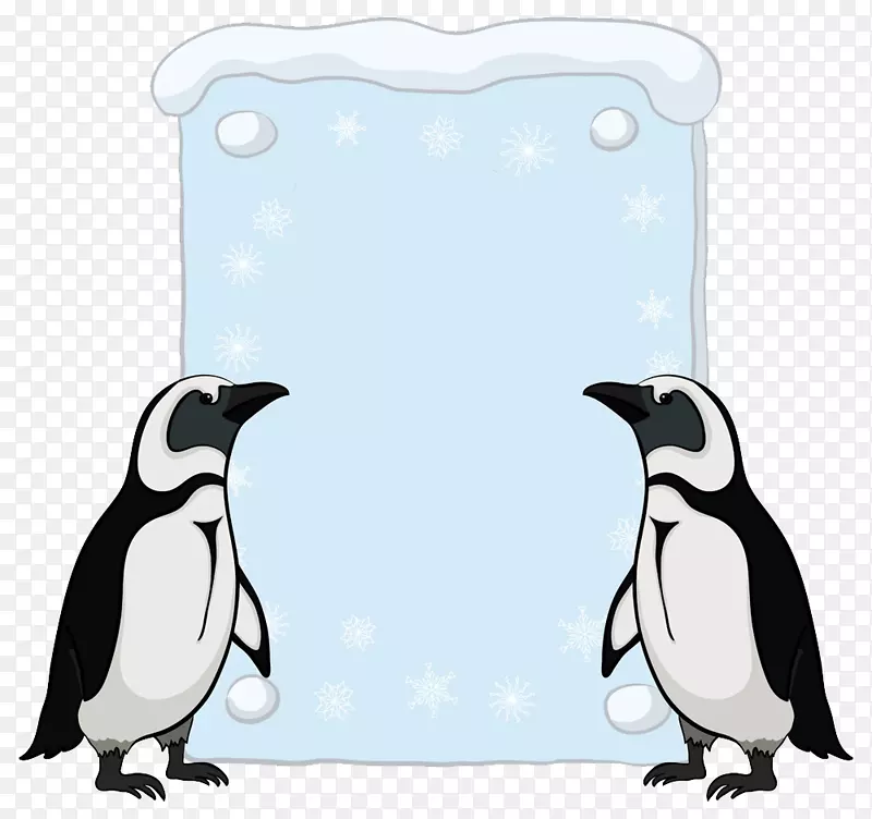 南极洲帝企鹅-企鹅贺卡