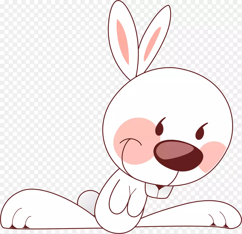 国内兔子复活节兔夹艺术-卡通兔