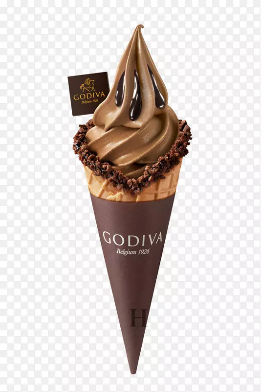 冰淇淋圆锥冰淇淋白色巧克力比利时巧克力冰淇淋