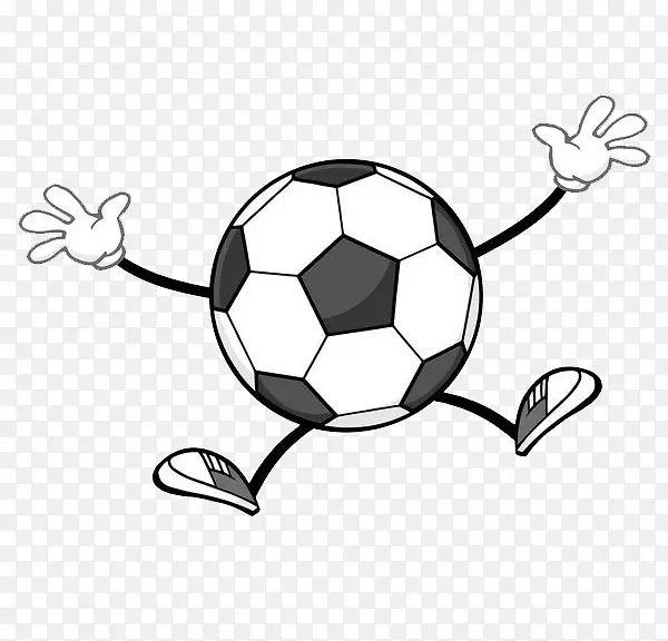 卡通足球版税-免费-一个跳舞的足球恶棍