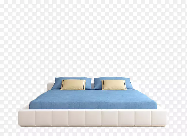 床架墙，卧室，枕头-蓝色特大号创作者