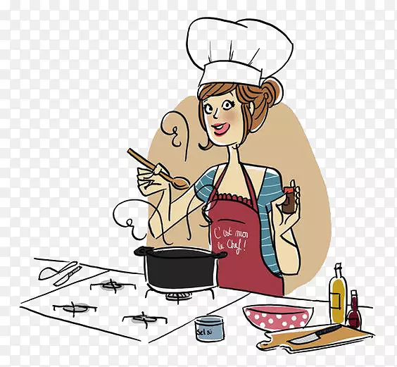 烹饪插图-烹饪女孩