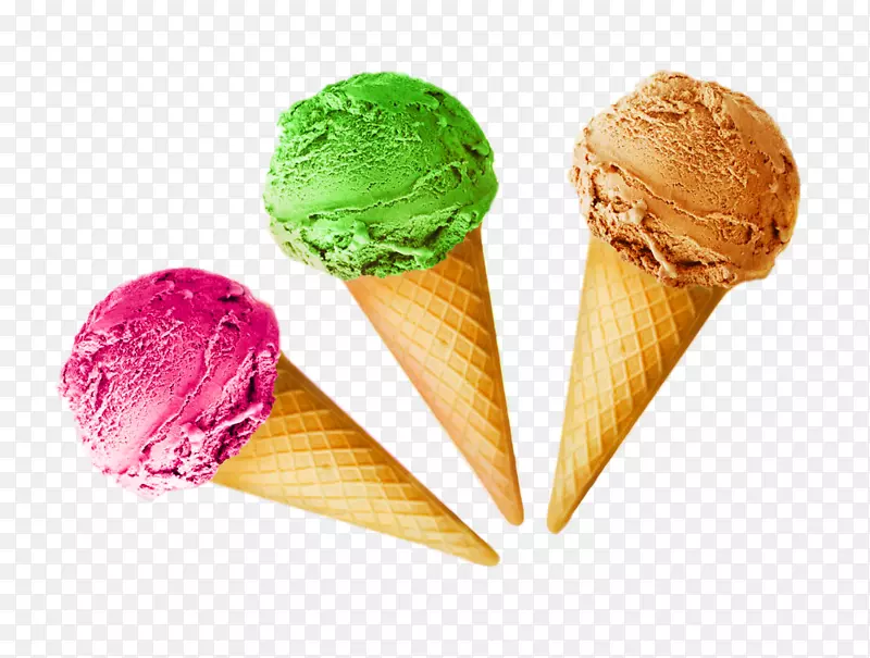 冰淇淋锥巧克力蛋糕冰淇淋蛋糕-三色圆锥形口味
