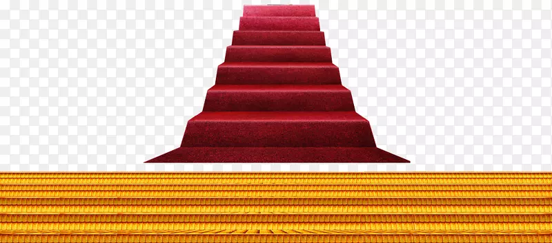地板角梯，踩在红地毯上