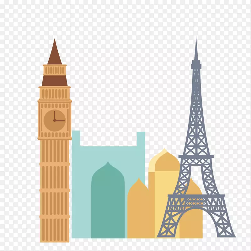 艾菲尔铁塔尖塔-物质型出境旅游全球旅游