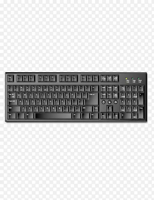 电脑键盘下载-精美黑色机械键盘