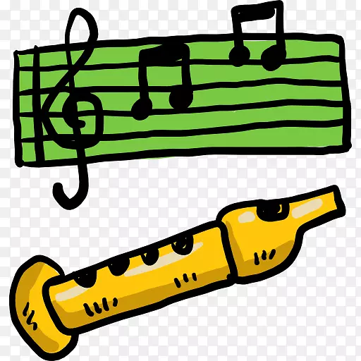 卡通长笛乐器-长笛