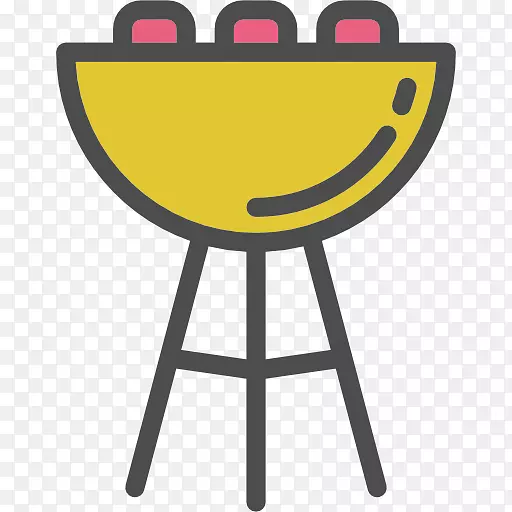 烧烤烘焙图标-卡通烤架