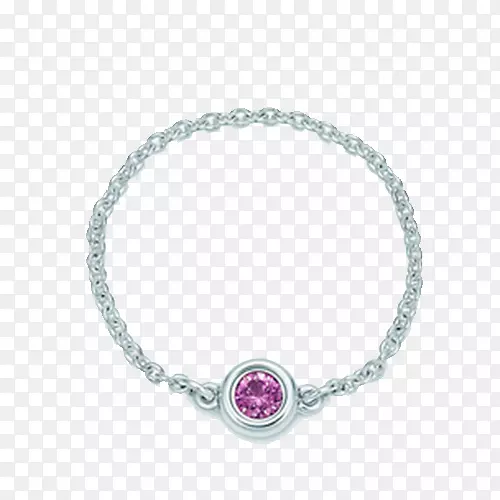 蒂芙尼珠宝耳环公司钻石-蒂芙尼圆形粉红蓝宝石戒指